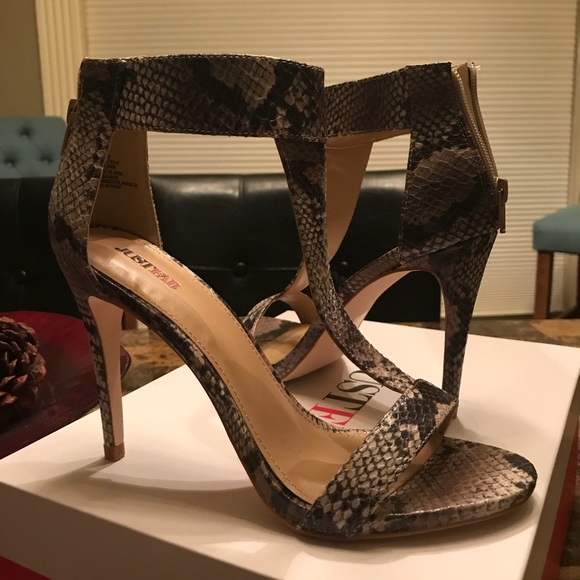 JustFab Shoes - JustFab Snake Print Heels